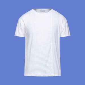NWT Diktat White Stripe Panel T-Shirt